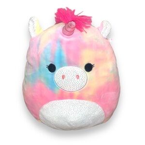 Bee Happy Squishmallows Plush Esmeralda 10” Rainbow Tie Dye Unicorn 2020